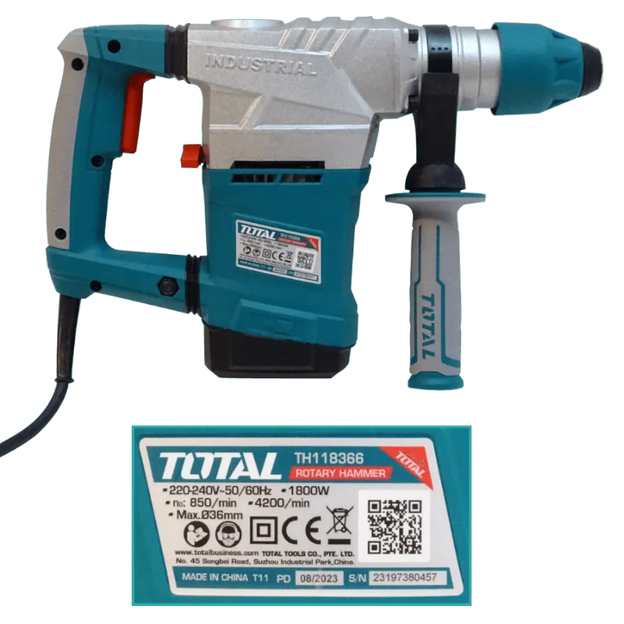 Rotomartillo Total ROTO-18 1800W SDS Plus 850RPM industrial 3