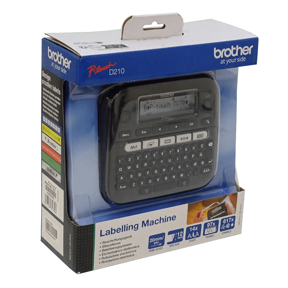 Rotuladora Brother PT-D210 oficina QWERTY TZe 3 5 a 12mm 5