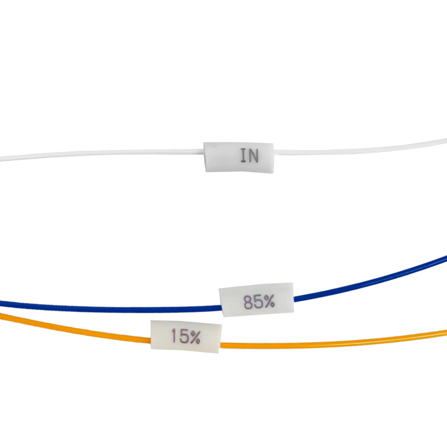 Divisor Splitter XPON XGPON Desbalanceado 1x2 85-15 FBT sin-Conectores  2