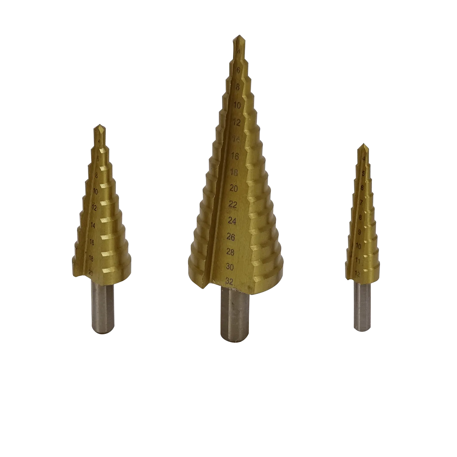 FERRETOOLS Kit 3-Brocas Pino 4-12 4-20 4-32mm p/Metal HSS Escalonadas 1