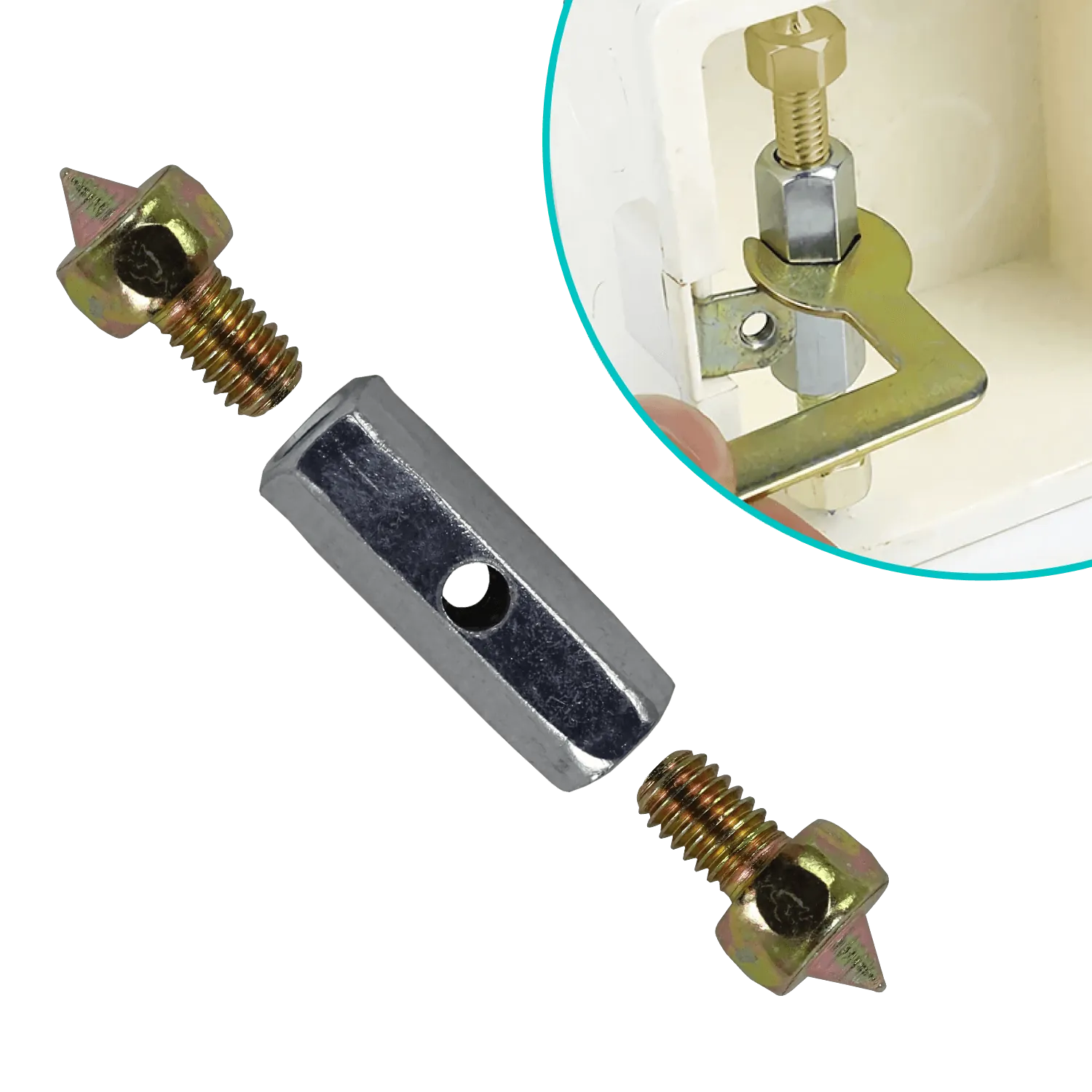RESTAURADOR DE CAJA CHUQUI incluje/10 METAL/10 TORNILLO+LLAVES. 2