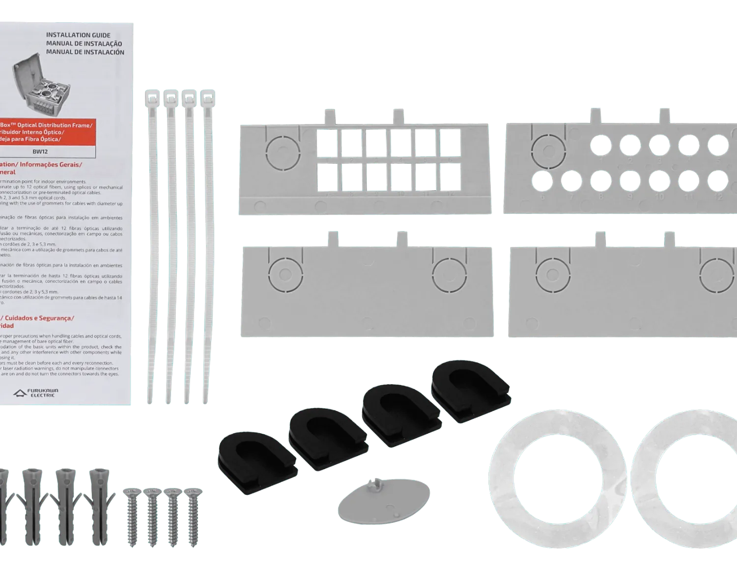 Caja NAP Furukawa CFR-B12 12 manguitos IP30 gris IK05 5