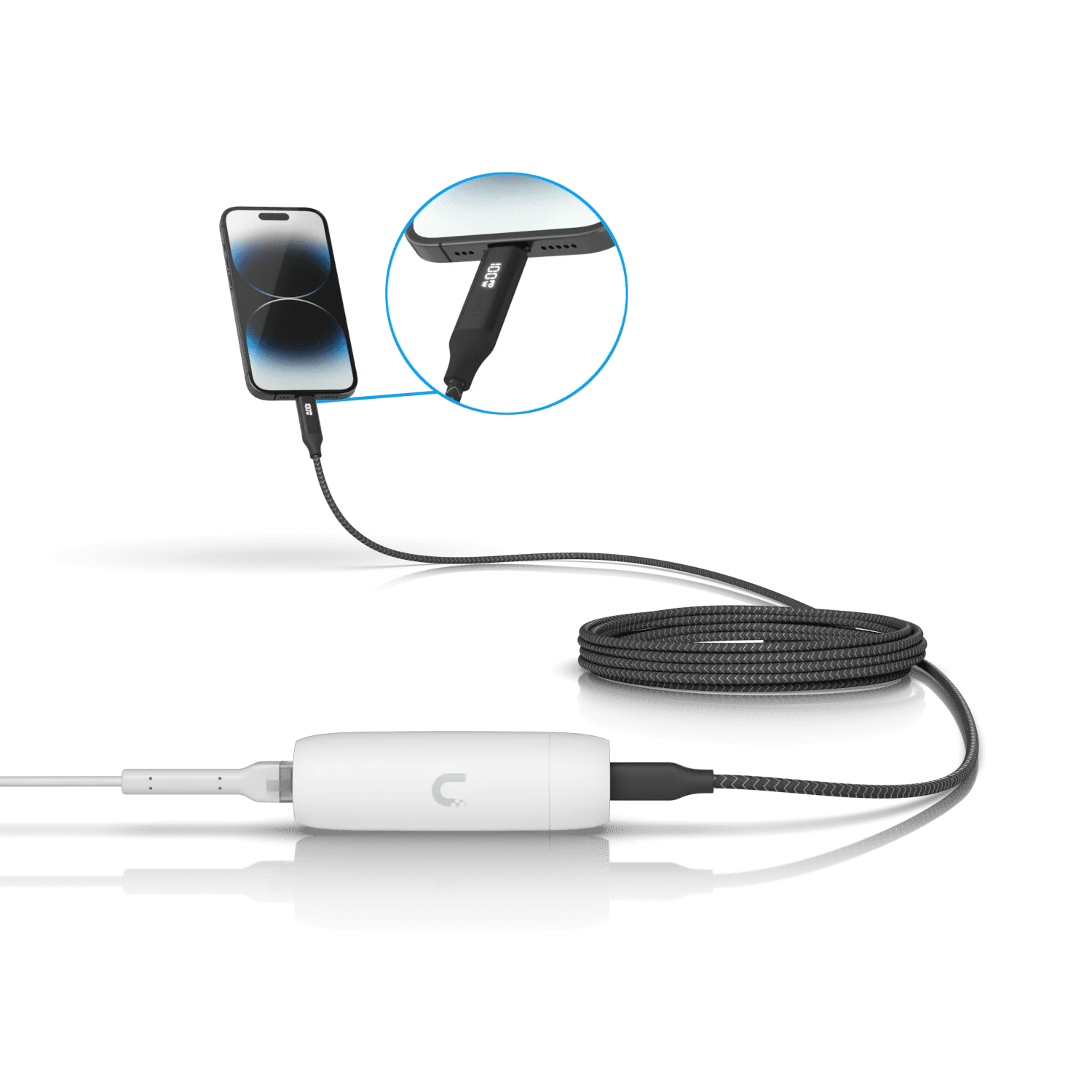 Cable USB-C Ubiquiti CC2-U USB-C a USB-C 2 m 100W indicador de potencia ultra-carga 3