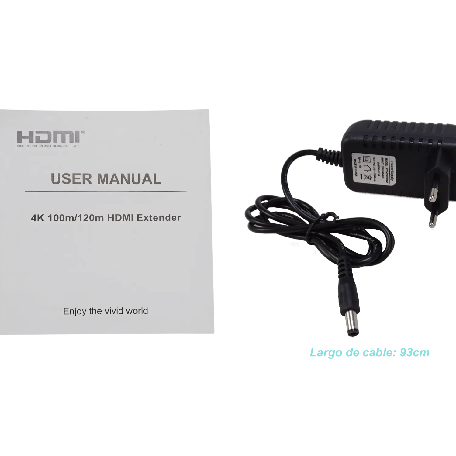 HDMI 4k Extension-UTP CAT5E/CAT6 100mts inc-12V-1A 2