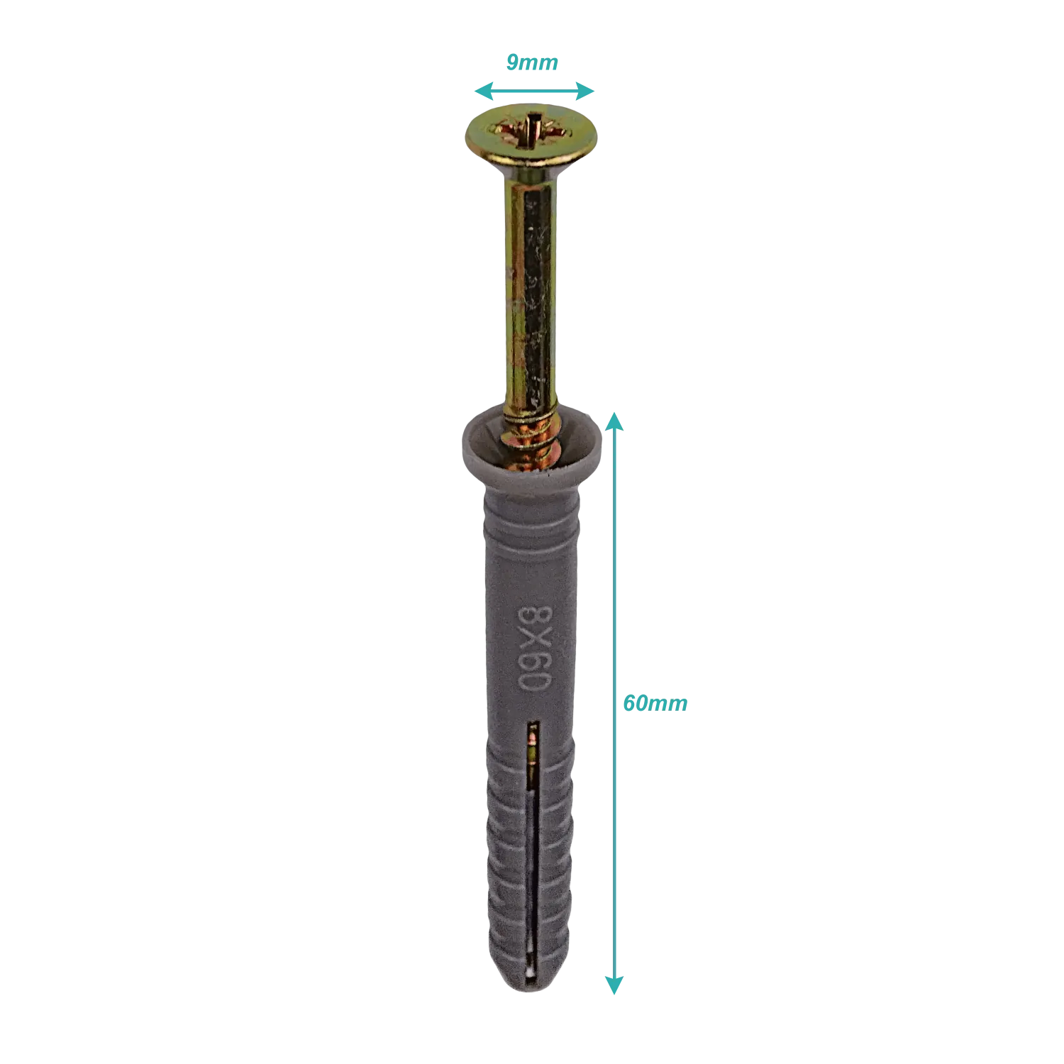 Tarugo Clavo para Ladrillo Hueco 100-unids. 8x60mm  1