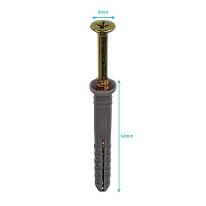 Tarugo Clavo para Ladrillo Hueco 100-unids. 8x60mm 