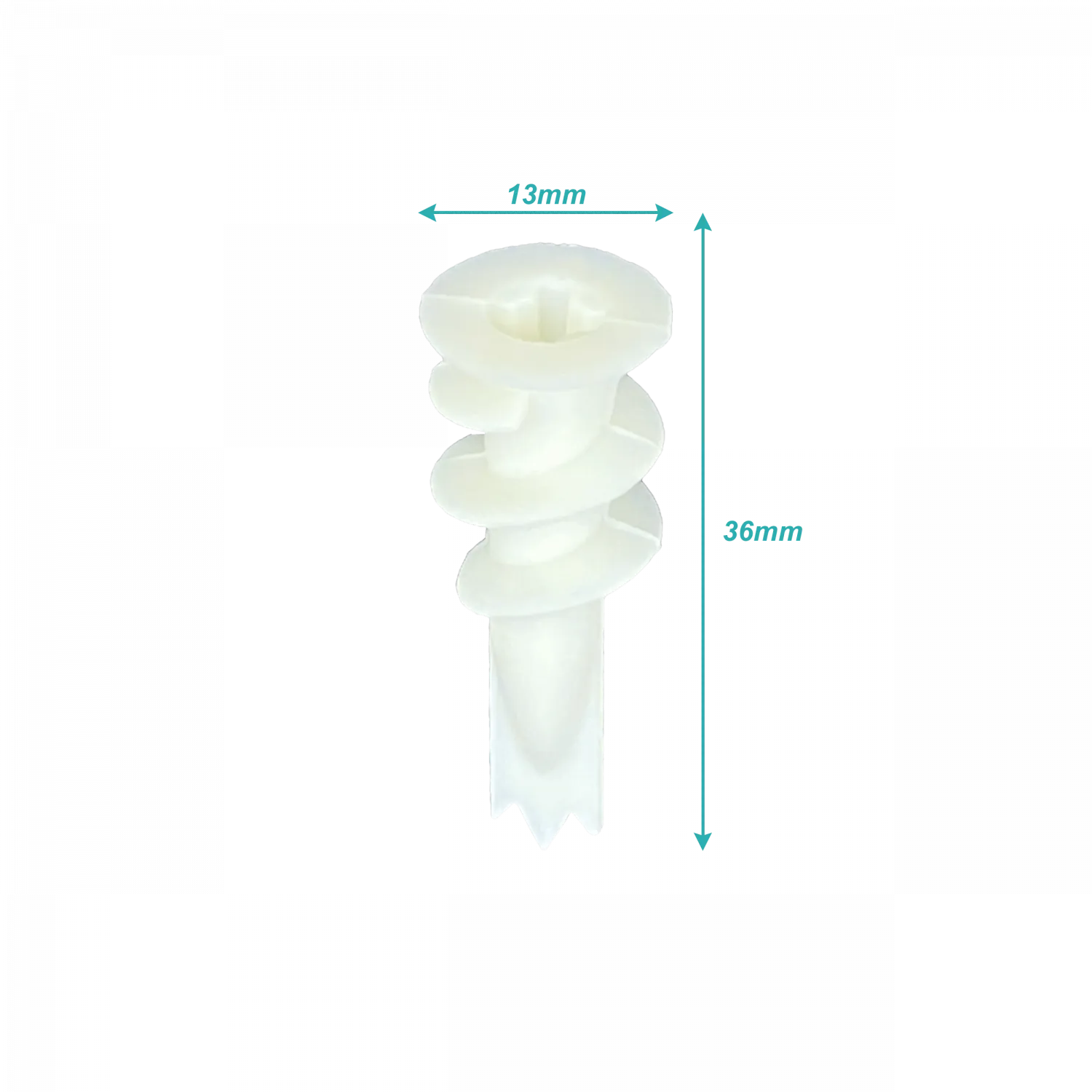 Tarugo 8mm Tornillo Para Volcanita broca nylon 1/2-pulgadas 50-unids. 3