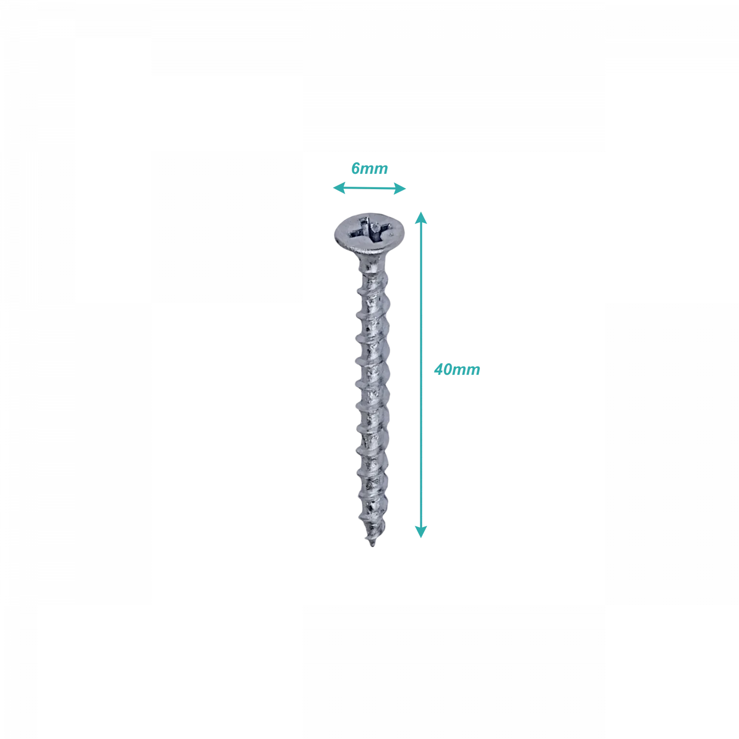 Tornillo Volcanita CUZ Punta 6 X 1.5/8-pulgadas ZINC 649952 100-Unids.  3
