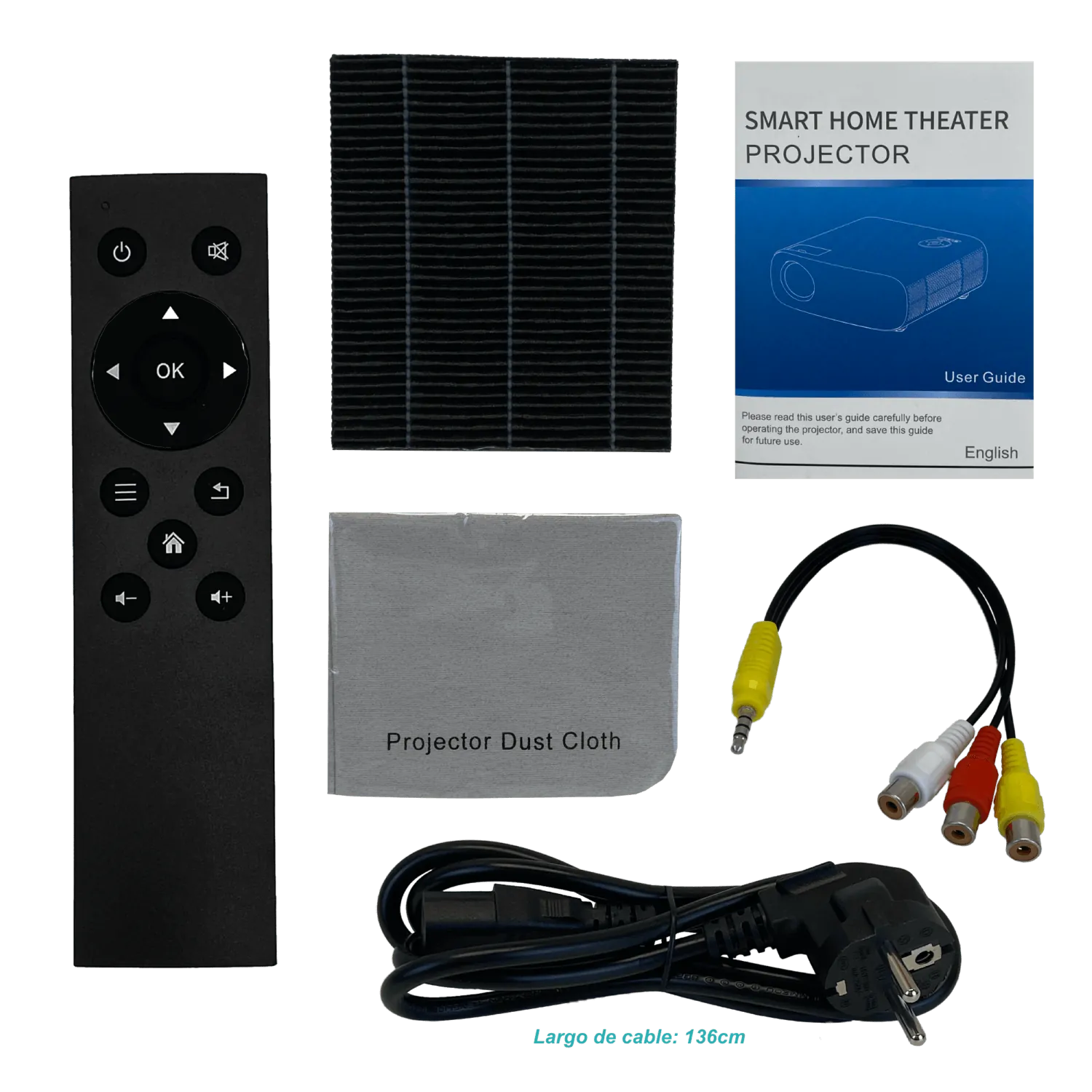 Proyector Smart Data 1080p 2-HDMI-H 2-USB-AH 2-3,5mm RCA 1-RJ45 3