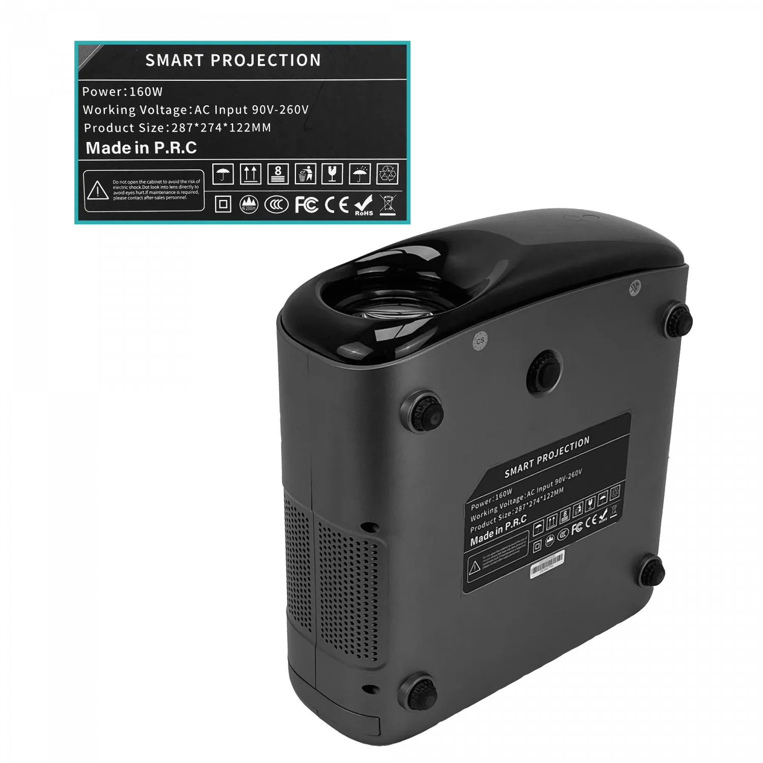 Proyector Smart Data 1080p 2-HDMI-H 2-USB-AH 2-3,5mm RCA 1-RJ45 6
