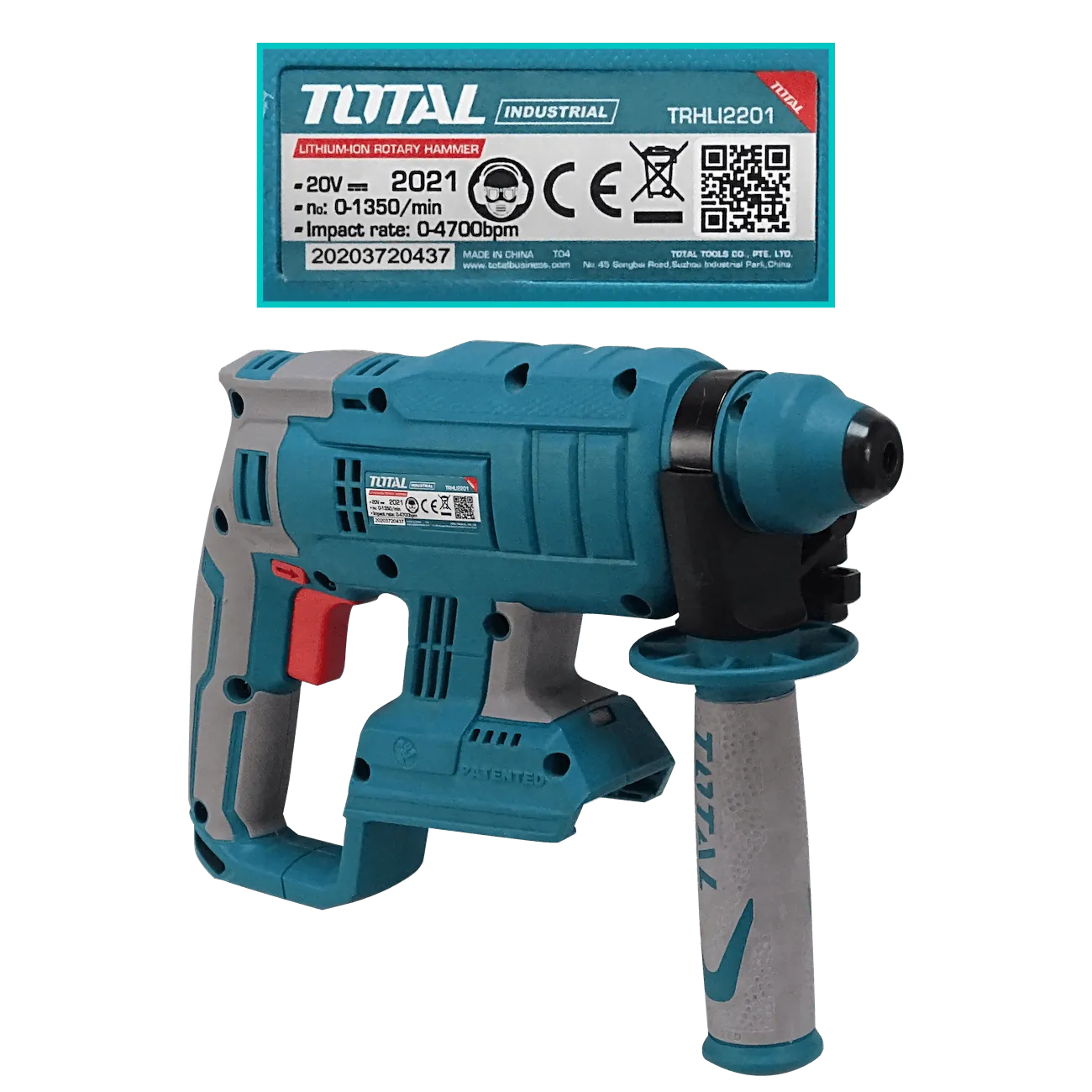 Rotomartillo Total ROTO-20V inalambrico SDS Plus requiere bateria 3