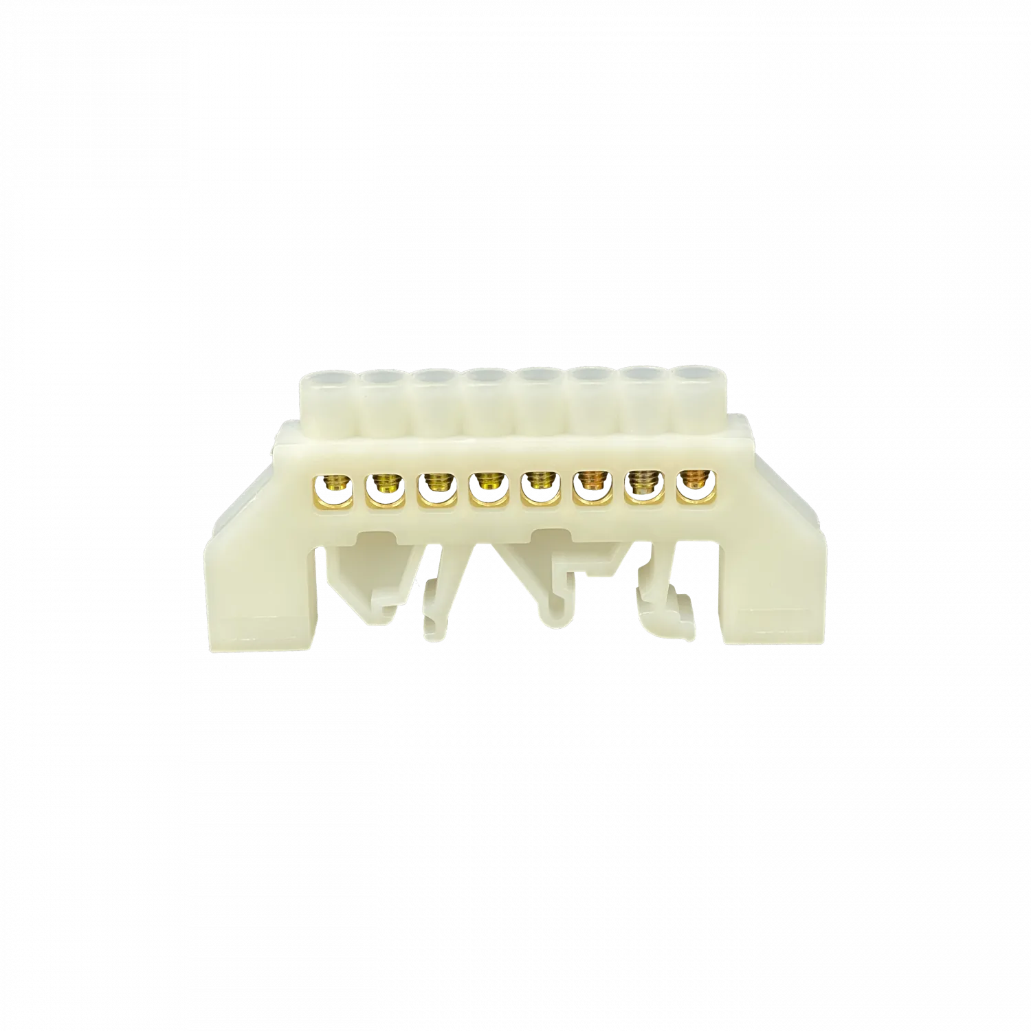 Regleta Blanca 8-Conexiones 4mm Riel Din Distribucion Electrica 2