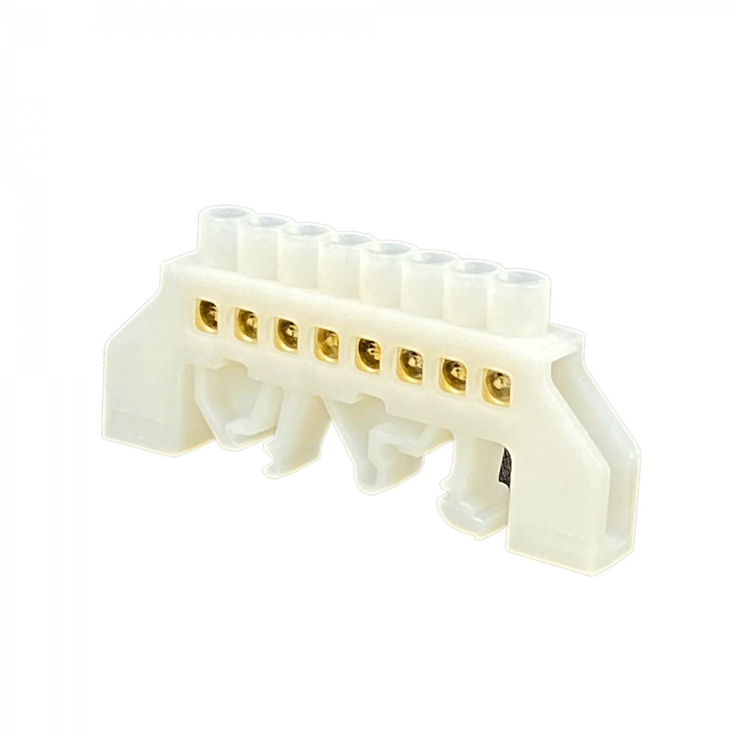 Regleta Blanca 8-Conexiones 4mm Riel Din Distribucion Electrica 3