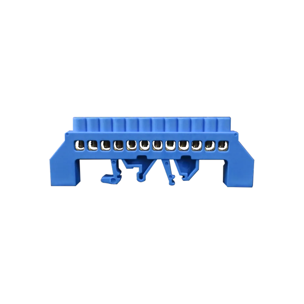 Regleta Azul 12-Conexiones 4mm Riel Din Distribucion Electrica 4