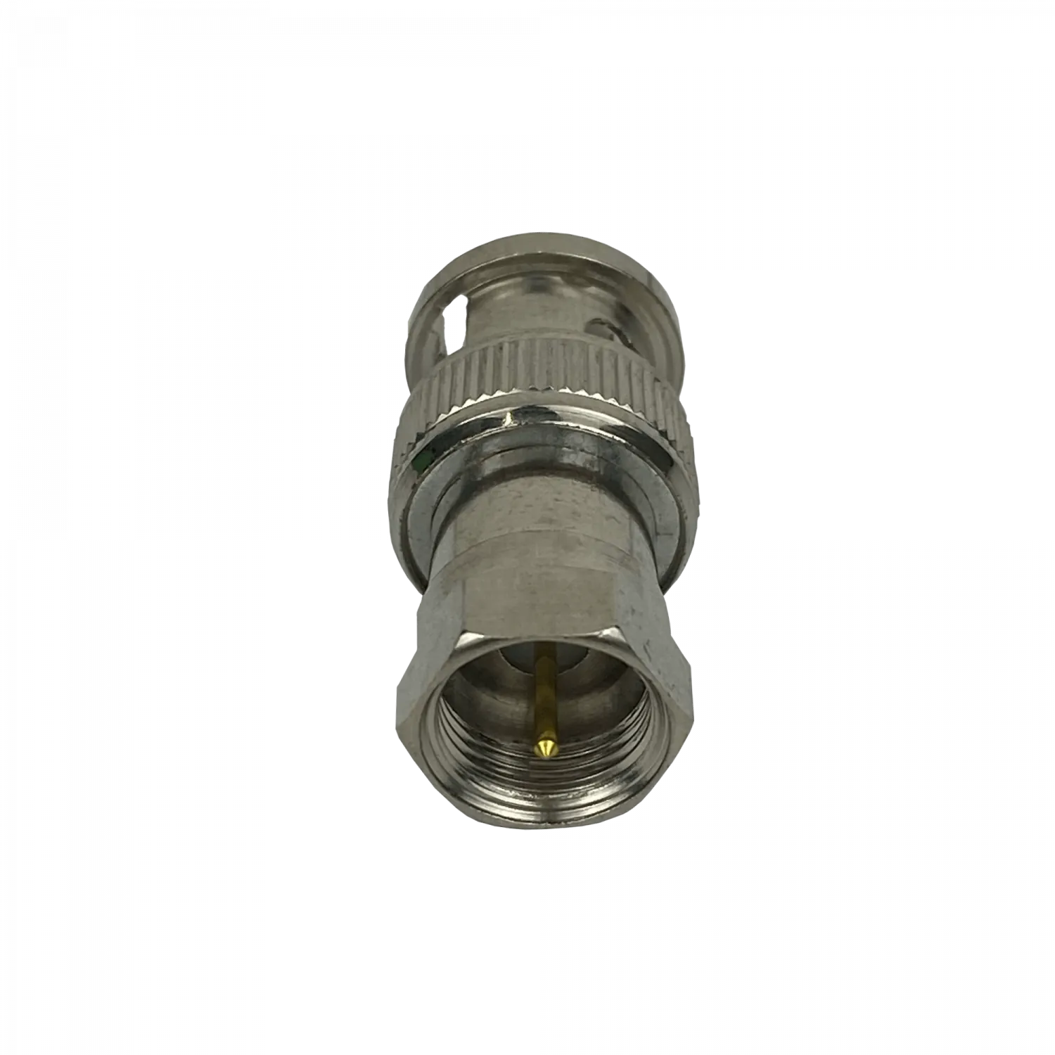 Adaptador Copla Coaxial F-Macho BNC-Macho  4