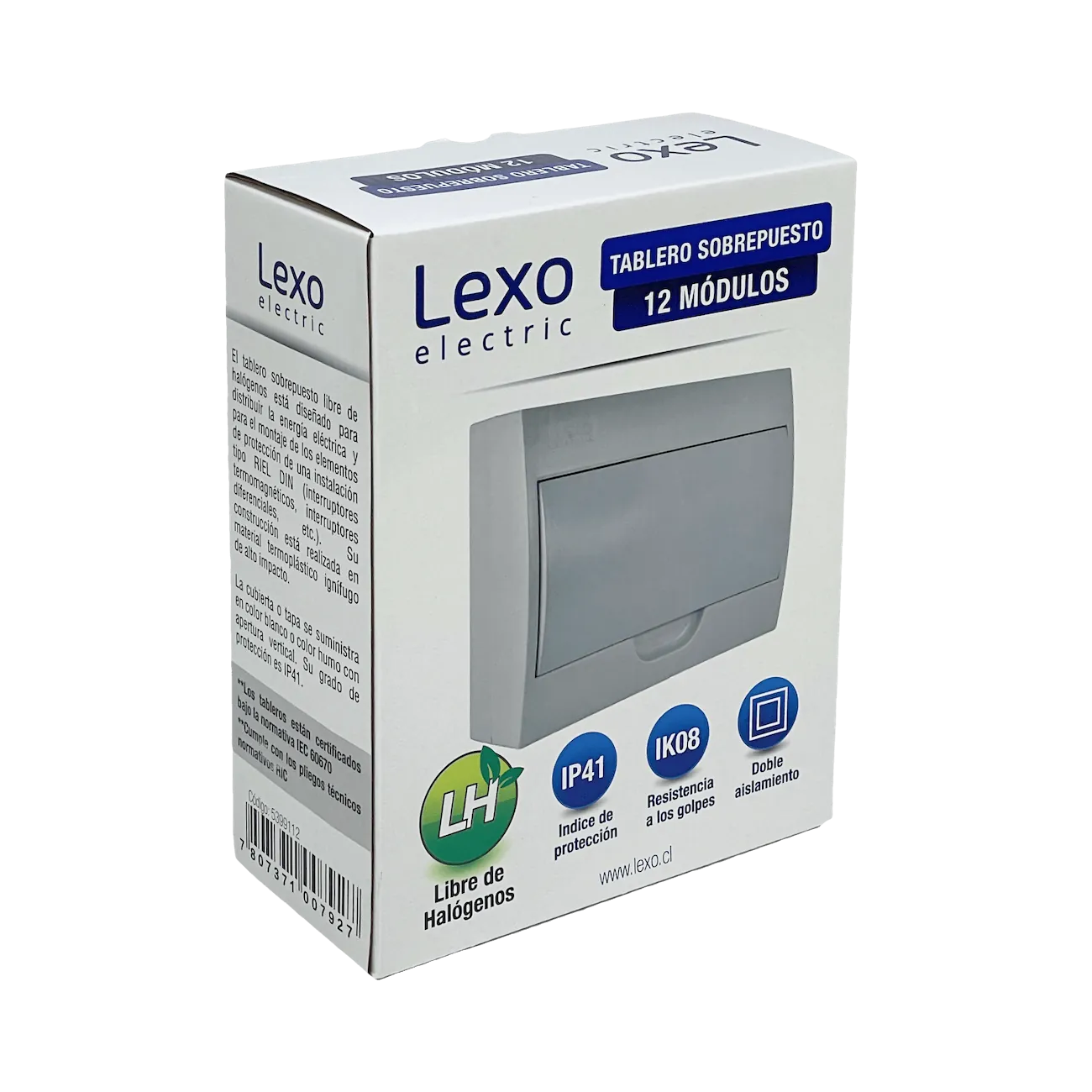 Tablero LEXO Sobreponer LSZH 12 Módulos Riel DIN IP41 IK08 Ref 5399112 4