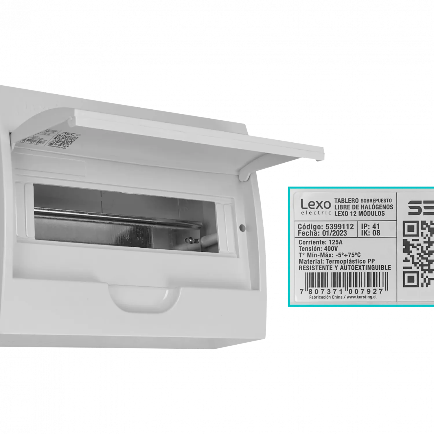 Tablero LEXO Sobreponer LSZH 12 Módulos Riel DIN IP41 IK08 Ref 5399112 3