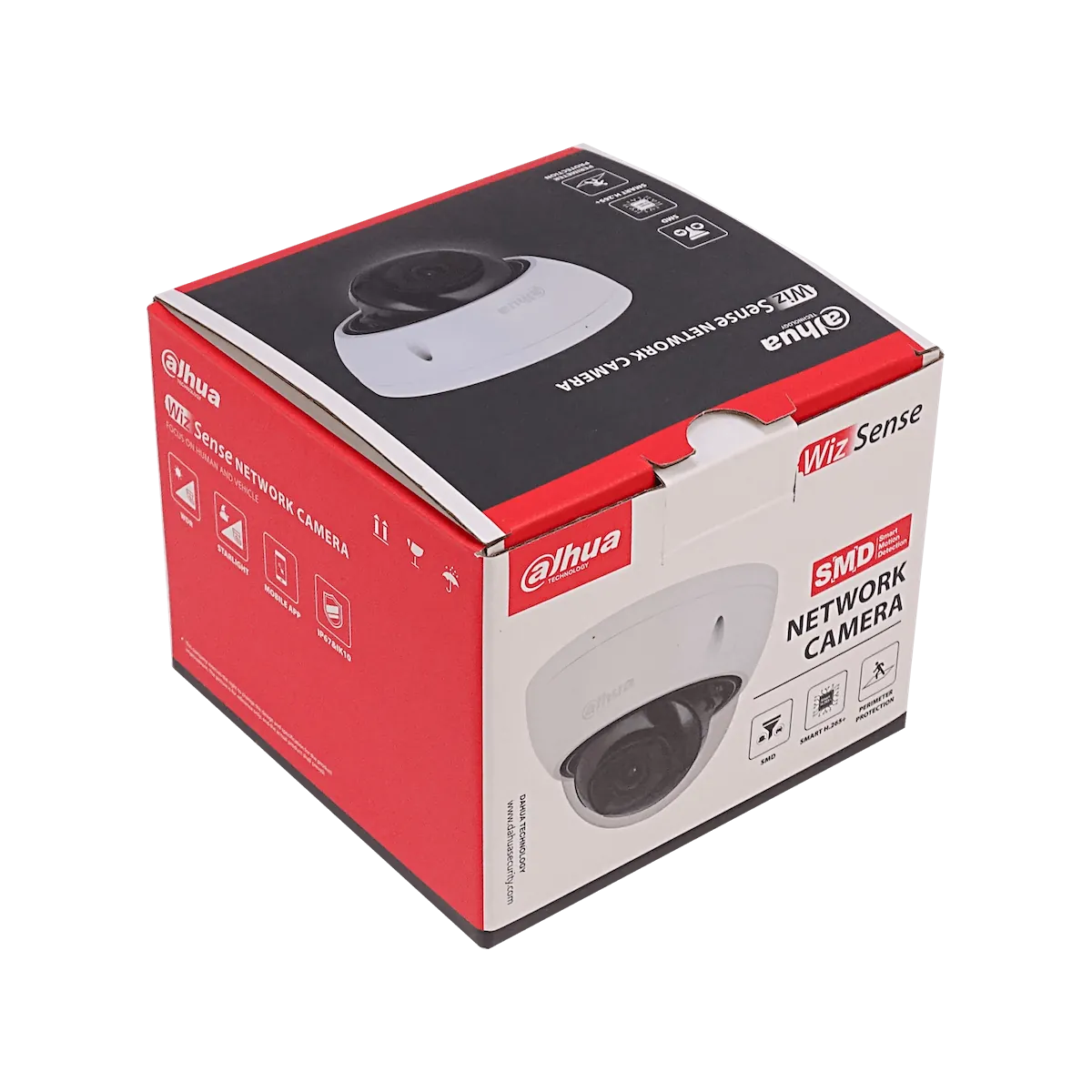 Cámara Domo Dahua 4MP Fijo 2.8mm PoE IR30m IP67 IK10 WizSense 3
