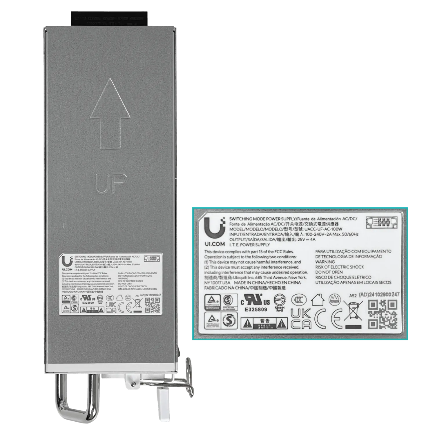 Fuente de Poder AC/DC 100W, Ubiquiti UACC-UF-AC-100W - Metal 5