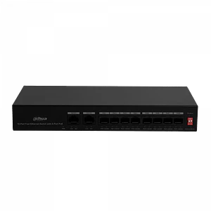Switch 8 PoE+af/at/bt + 2 Gigabit No Administrable 96W Riel DIN, Dahua PFS3010-8ET-96