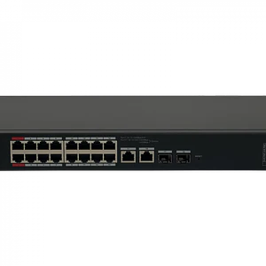 Switch Dahua DH-CS4218-16ET-190 16 Puertos PoE+ 100Mbps + 2 Combo Gigabit + 2 SFP, 190W - Rackeable