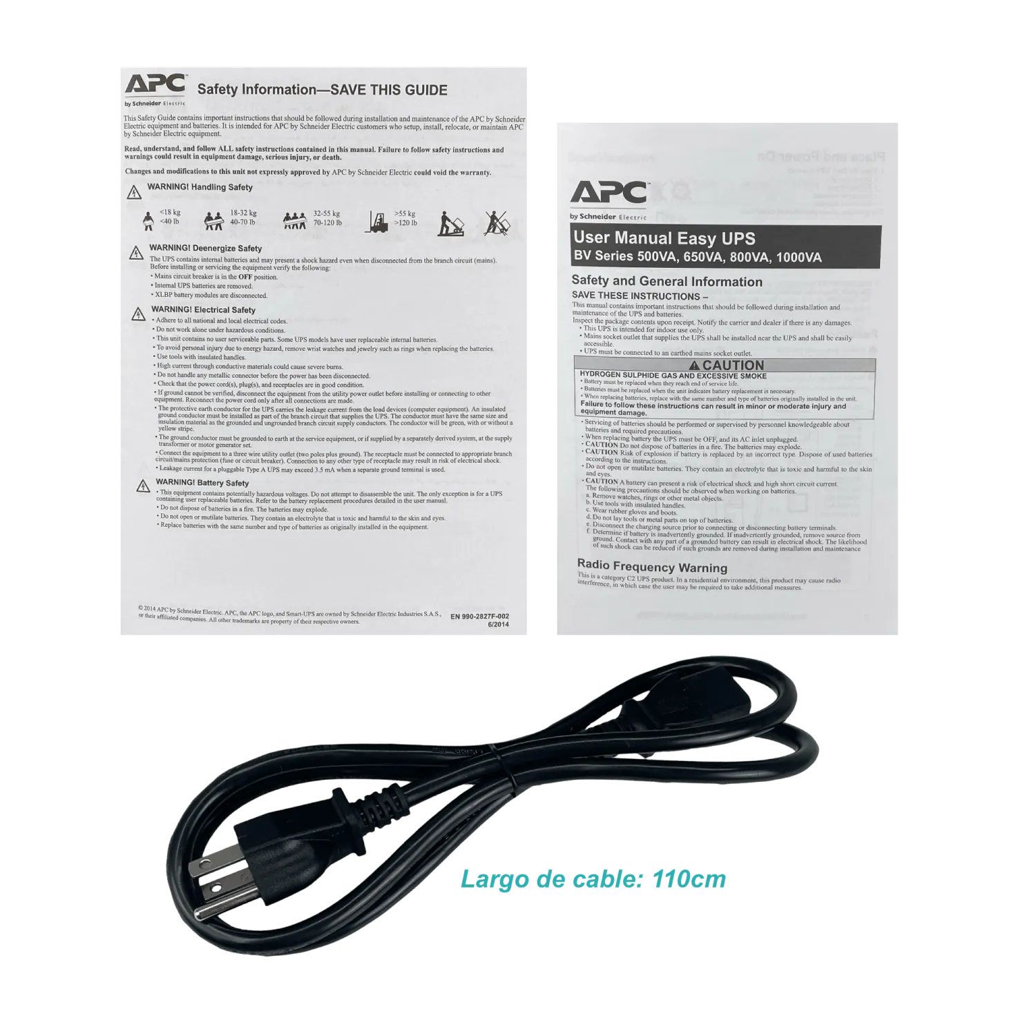 UPS APC BV1000 Easy 1000VA 600W, 1x9Ah, 4 Tomas Múltiples, Conector Anderson 3