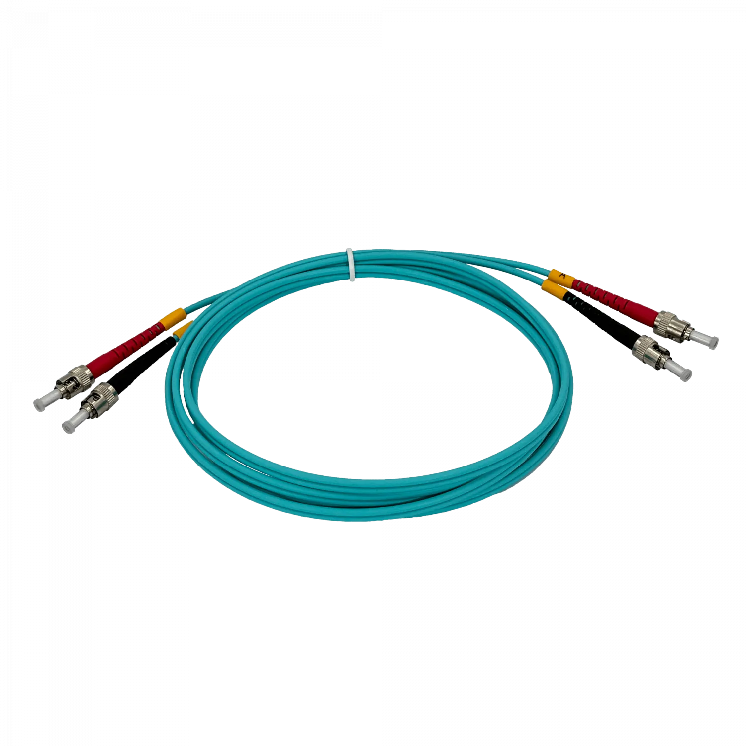 Jumper Fibra 3.0mm 50/125um LSZH 2mt ST-ST OM3 Multimodo MM Duplex  2