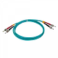Jumper Fibra 3.0mm 50/125um LSZH 2mt ST-ST OM3 Multimodo MM Duplex  - Miniatura 2