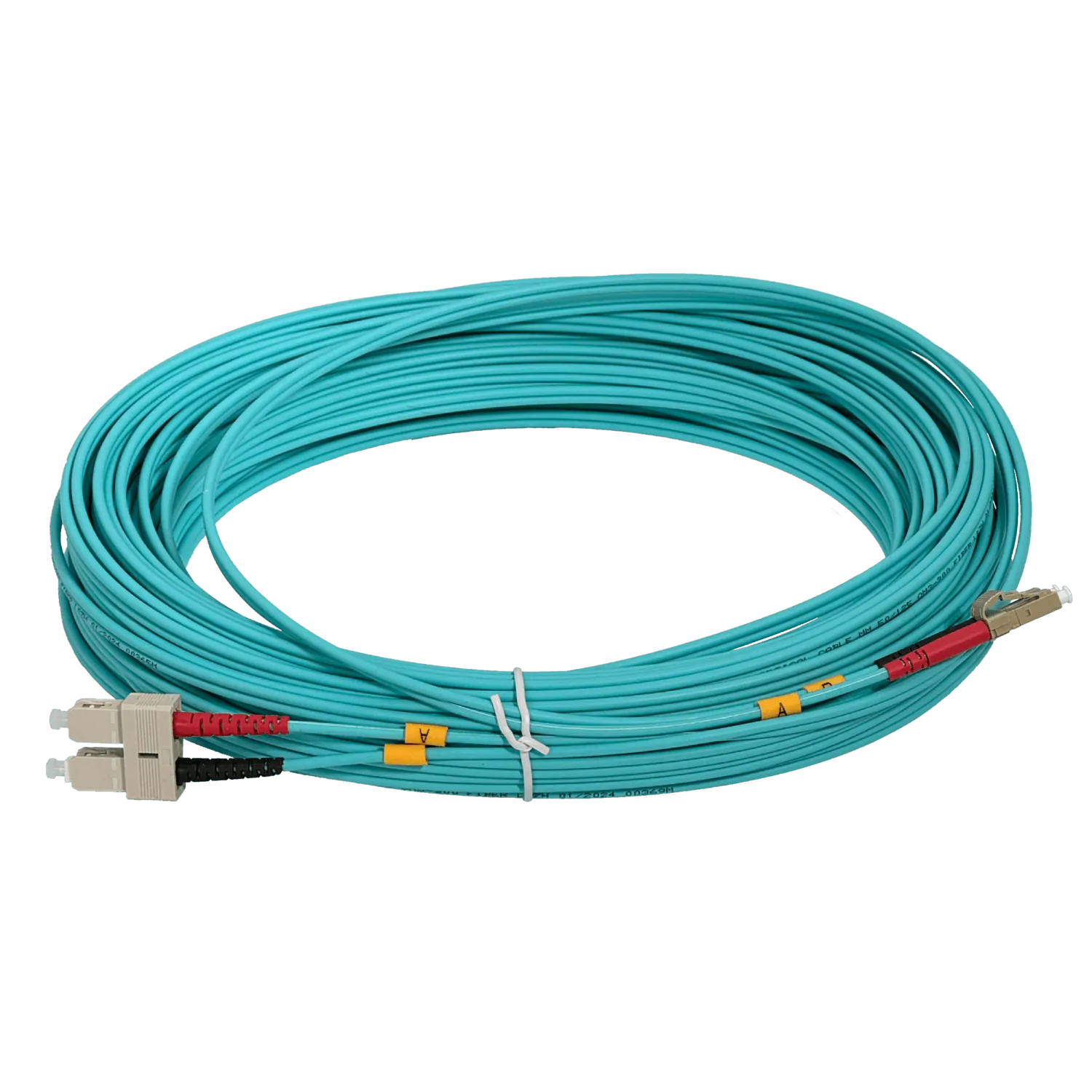 Jumper Fibra 50/125um 3.0mm LSZH 25mt LC-SC OM3 MultiModo MM Duplex  2