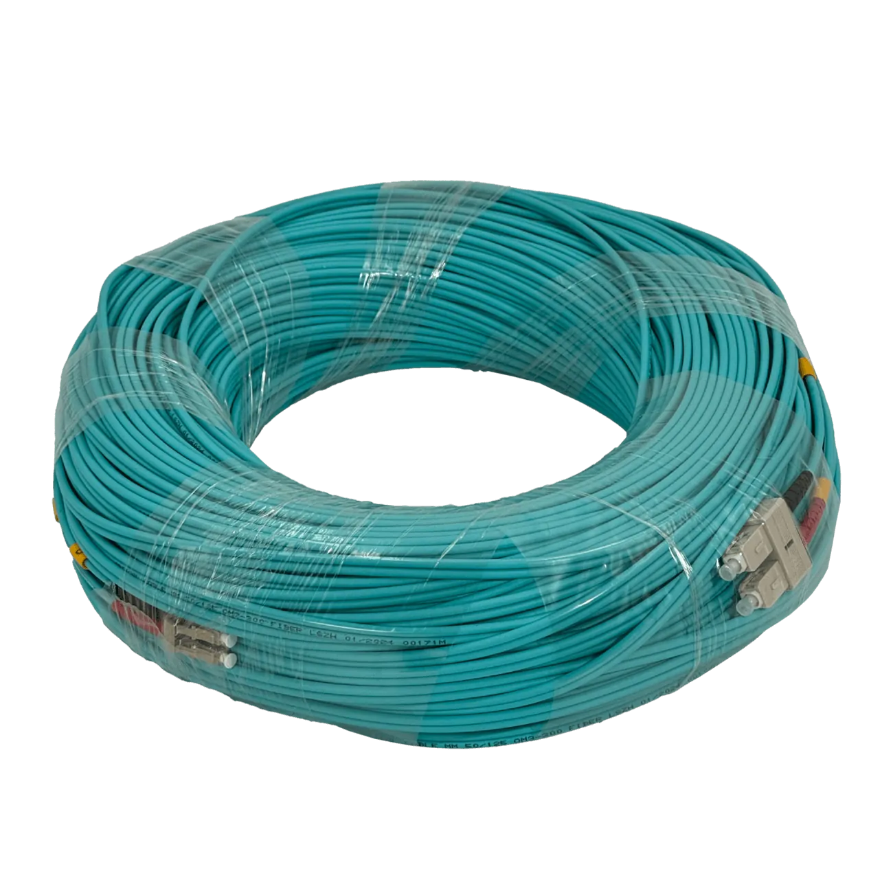 Jumper Fibra 50/125um 3.0mm LSZH 100mt LC-SC OM3 MultiModo MM Duplex  2