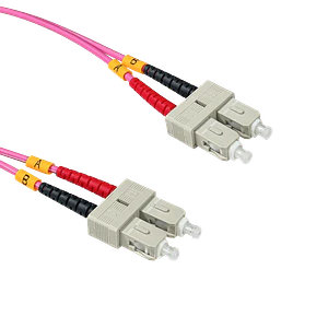 Jumper Fibra 50/125um 3mm LSZH 100mt SC-SC OM4 MultiModo MM Duplex 
