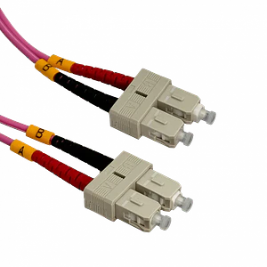 Jumper Fibra 50/125um 3mm LSZH 10mt SC-SC OM4 MultiModo MM Duplex 
