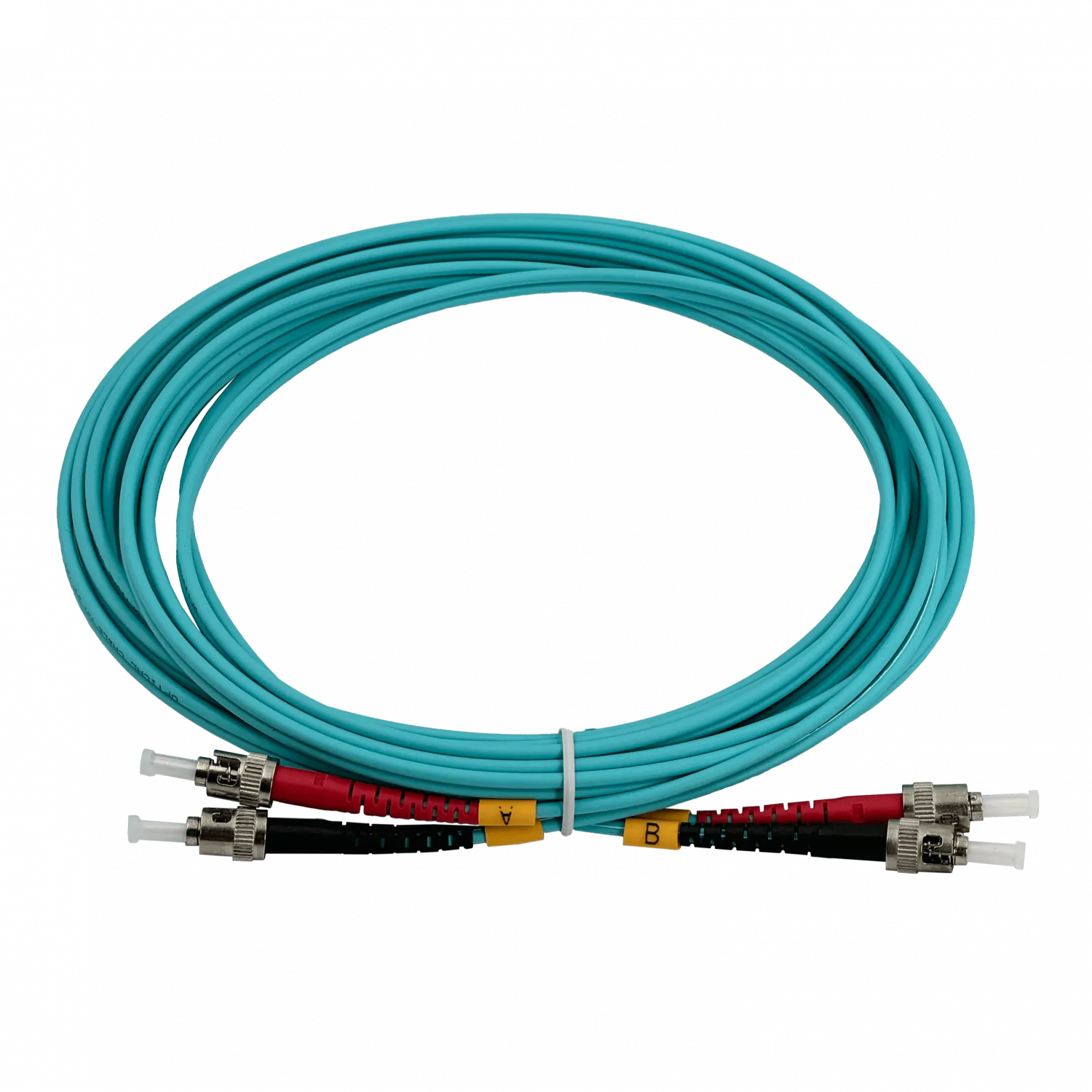 Jumper Fibra 3.0mm 50/125um LSZH 5mt ST-ST OM3 Multimodo MM Duplex  2