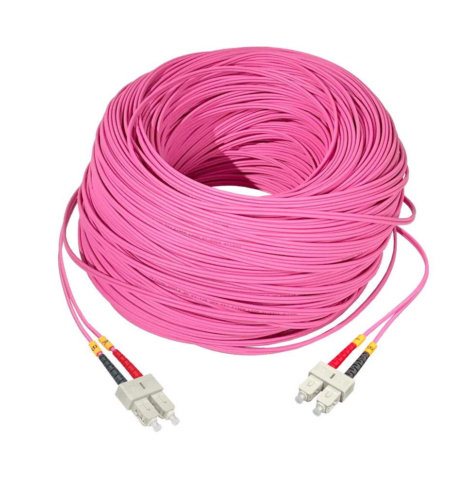 Jumper Fibra 50/125um 3mm LSZH 200mt SC-SC OM4 MultiModo MM Duplex  2