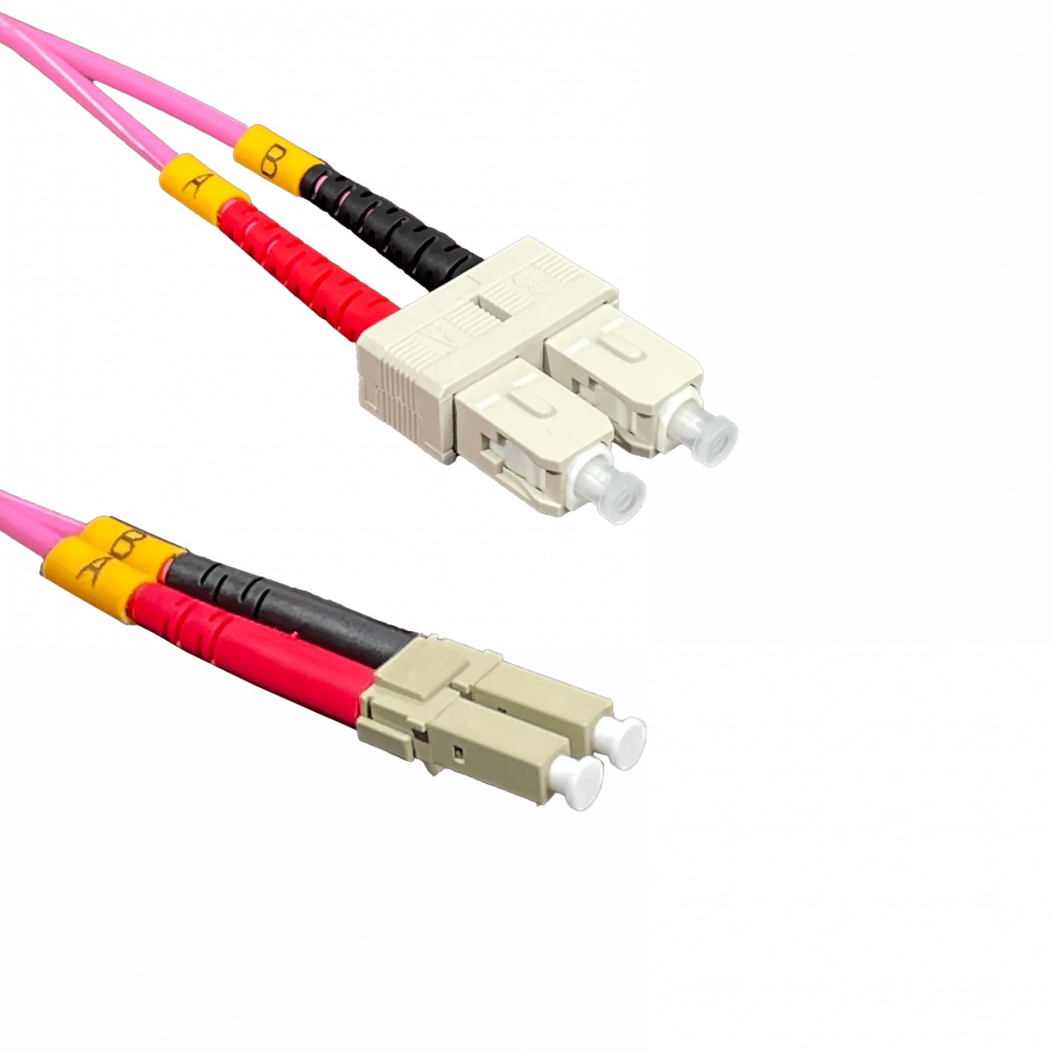 Jumper Fibra 50/125um 3mm LSZH 50mt LC-SC OM4 MultiModo MM Duplex  1