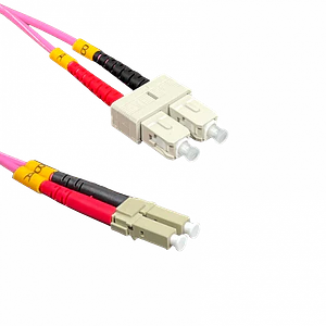 Jumper Fibra 50/125um 3mm LSZH 50mt LC-SC OM4 MultiModo MM Duplex 