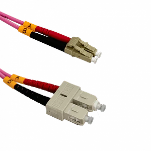 Jumper Fibra 3.0mm 50/125um LSZH 25mt LC-SC OM4 MultiModo MM Duplex 