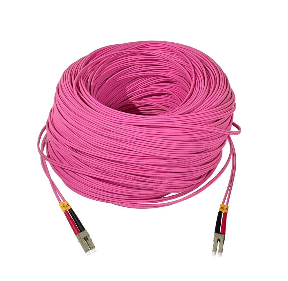 Jumper Fibra 50/125um 3mm LSZH 200mt LC-LC OM4 MultiModo MM Duplex  2