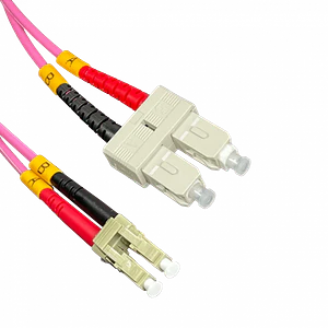 Jumper Fibra 50/125um 3mm LSZH 100mt LC-SC OM4 MultiModo MM Duplex 