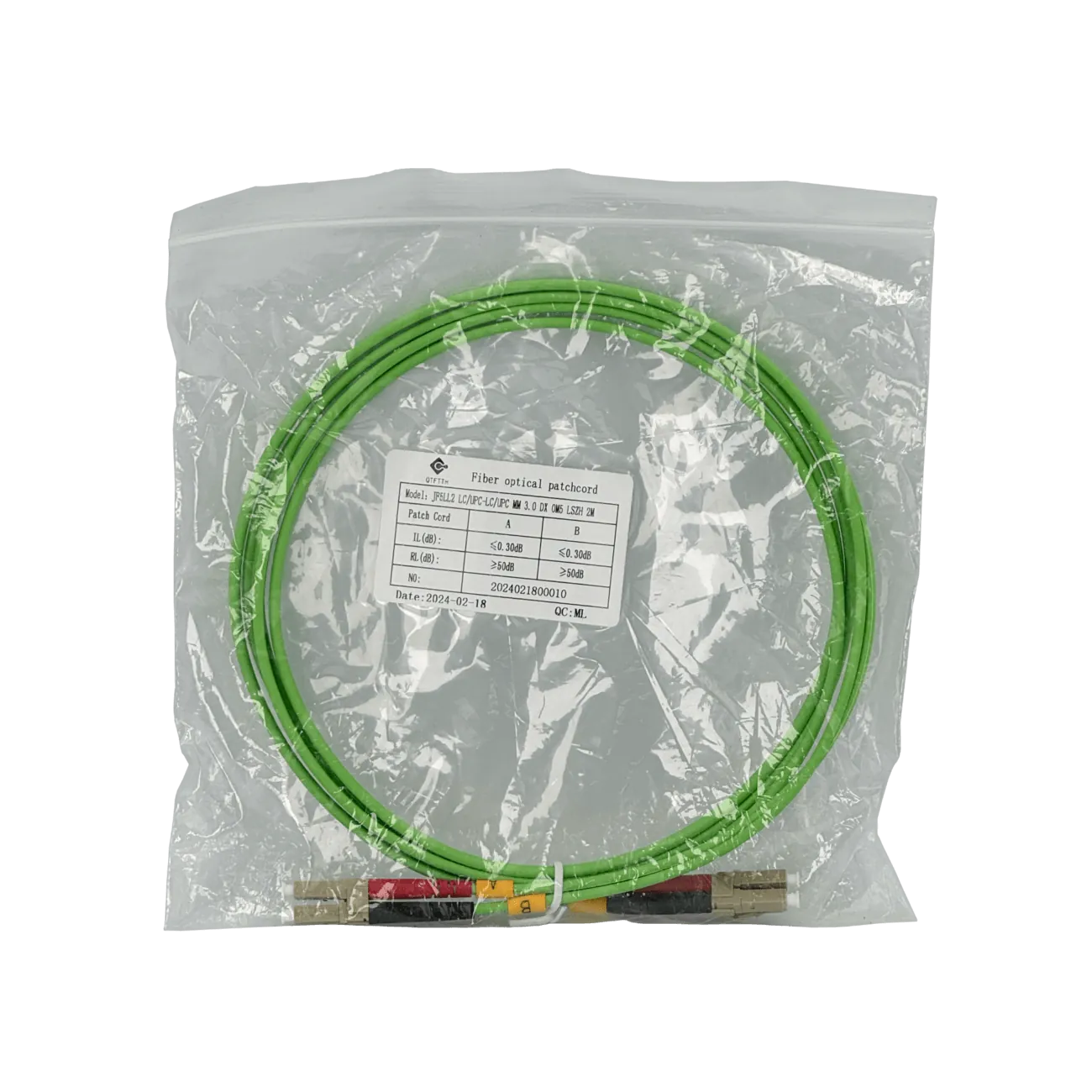 Jumper Fibra 50/125um LSZH 5mt LC-LC OM5 MultiModo MM Duplex  3