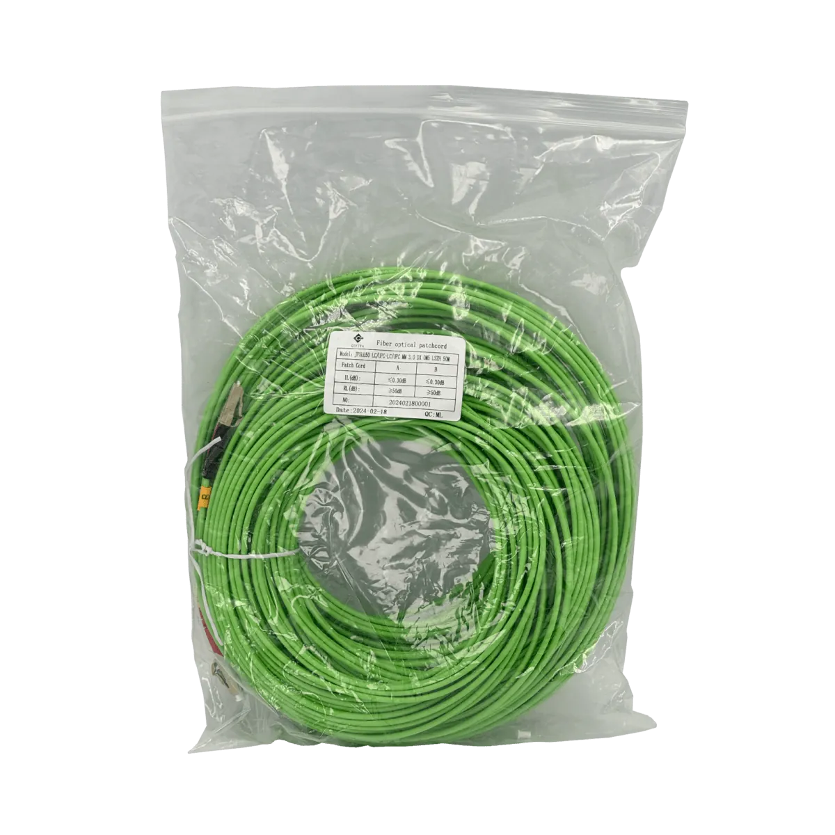 50mt LC-LC OM5 MultiModo MM Duplex Jumper Fibra 3.0mm 50/125um LSZH 3