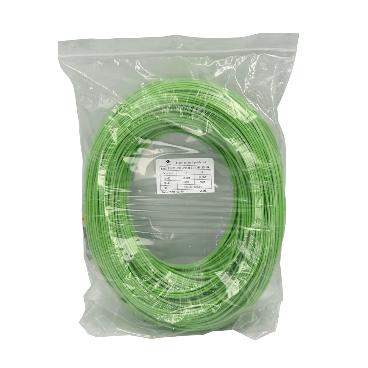 100mt LC-LC OM5 MultiModo MM Duplex Jumper Fibra 3.0mm 50/125um LSZH 3