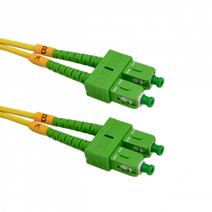 Cable fibra optica 3m SC/APC-SC/APC Monomodo SM Duplex Jumper 9/125um LSZH JFSAA3