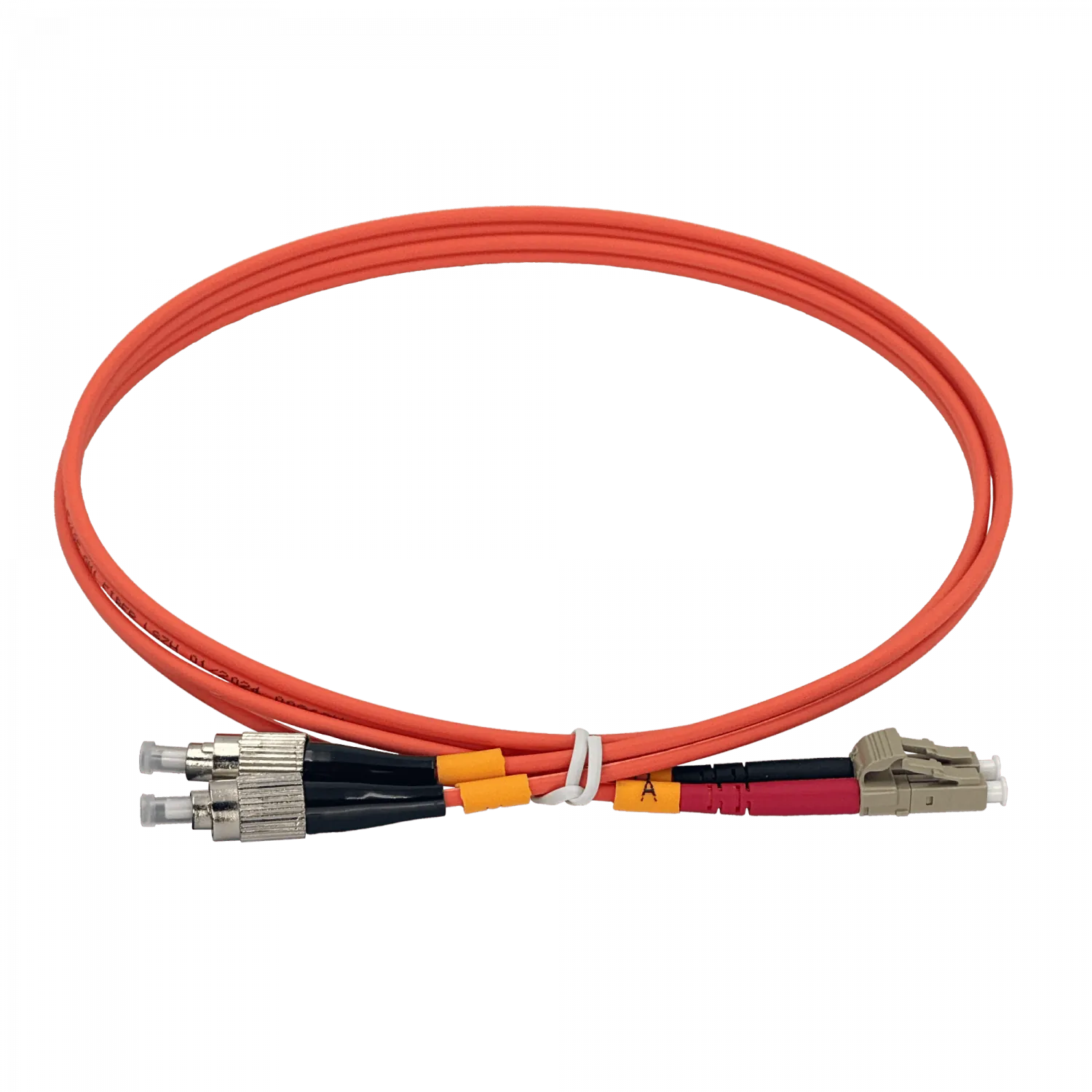 1mt LC-FC OM1 MultiModo MM Duplex Jumper Fibra 62.5/125um LSZH 3