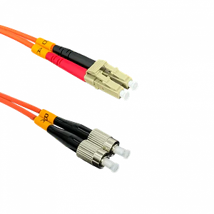 Jumper Fibra 62.5/125um LSZH 3mt LC-FC OM1 MultiModo MM Duplex 