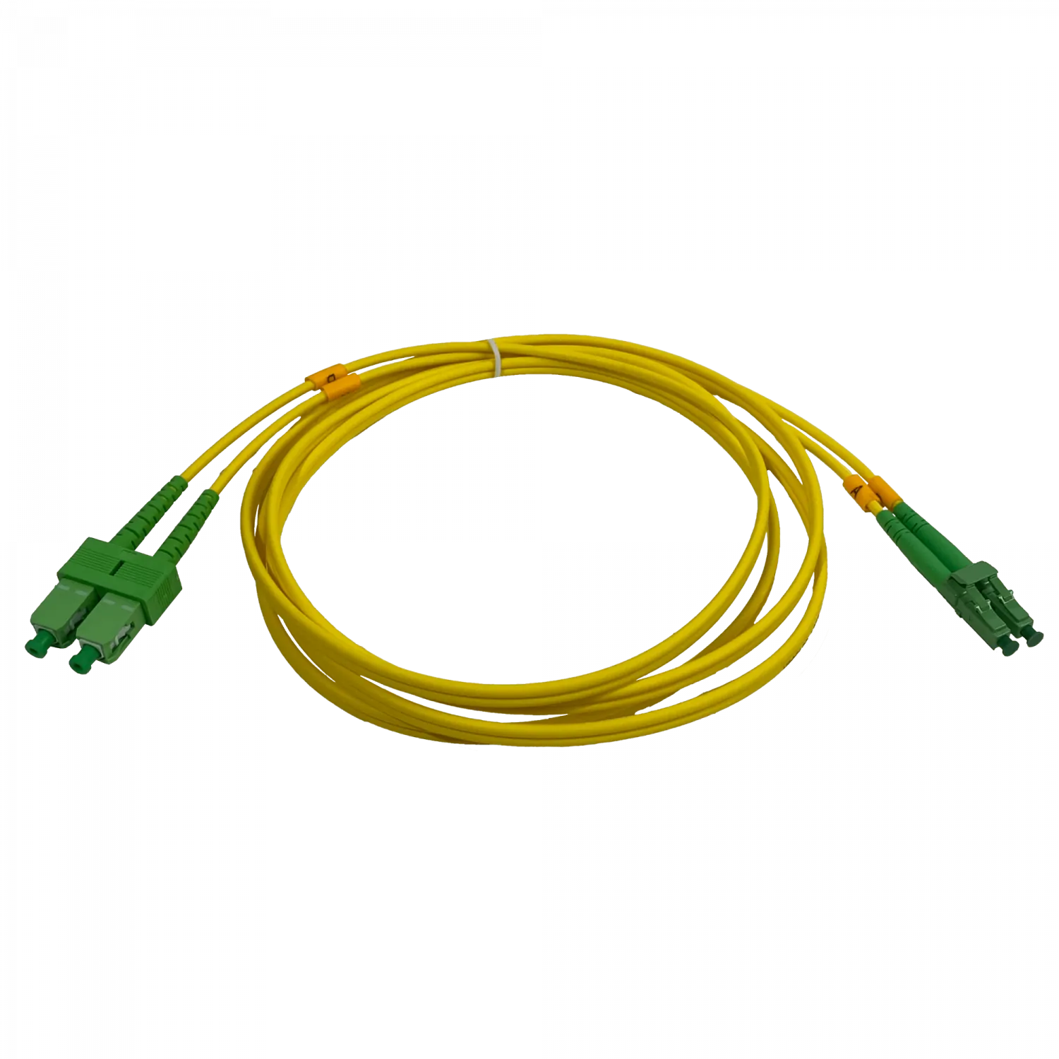 2mt SC/APC-LC/APC MonoModo SM Duplex Jumper Cable Fibra 9/125um 3mm 3