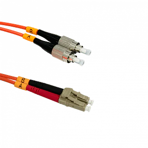 Jumper Fibra 62.5/125um LSZH 2mt LC-FC OM1 MultiModo MM Duplex 