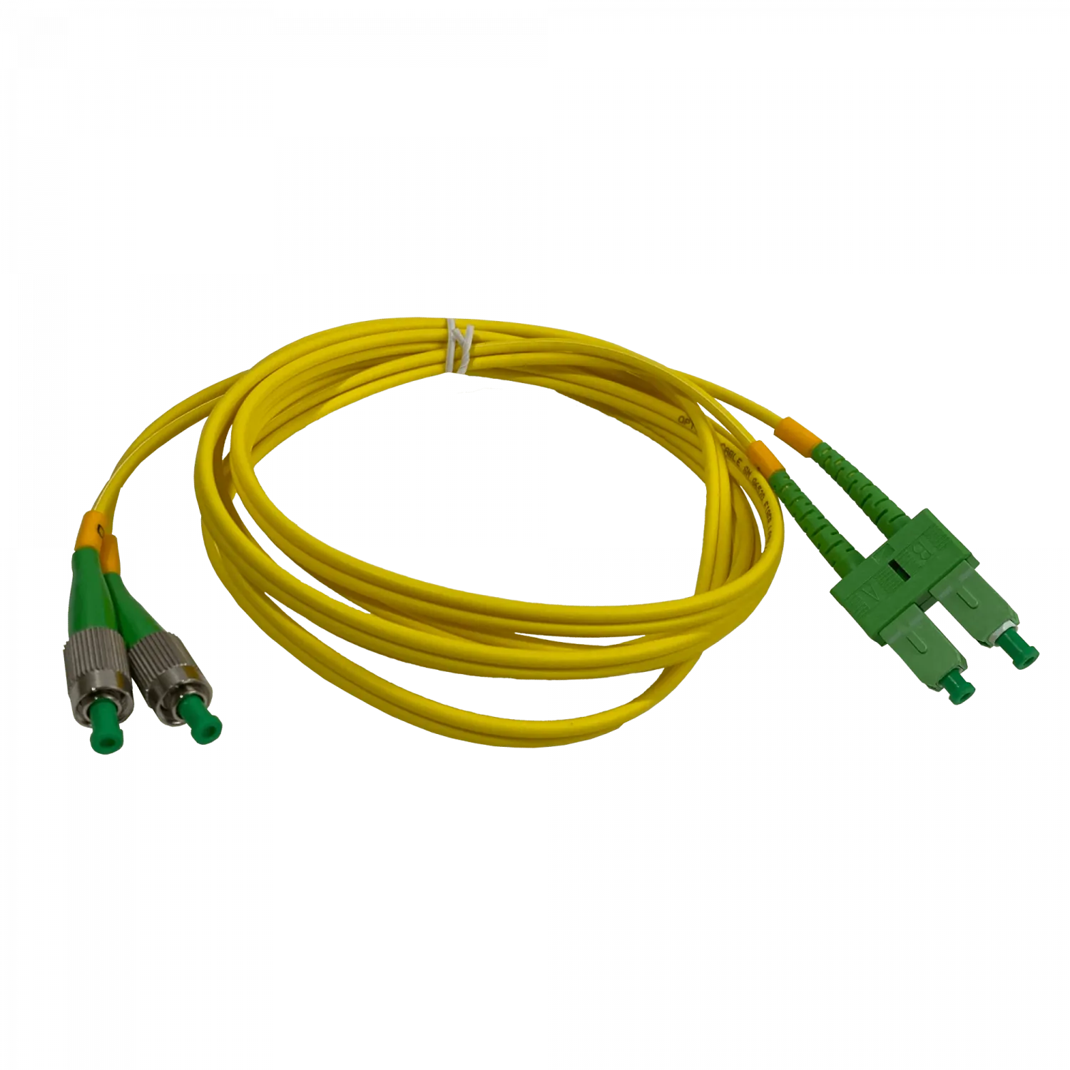 Cable fibra optica 2m SC/APC-FC/APC Monomodo SM Duplex Jumper 9/125um 3mm JFSAH2   2