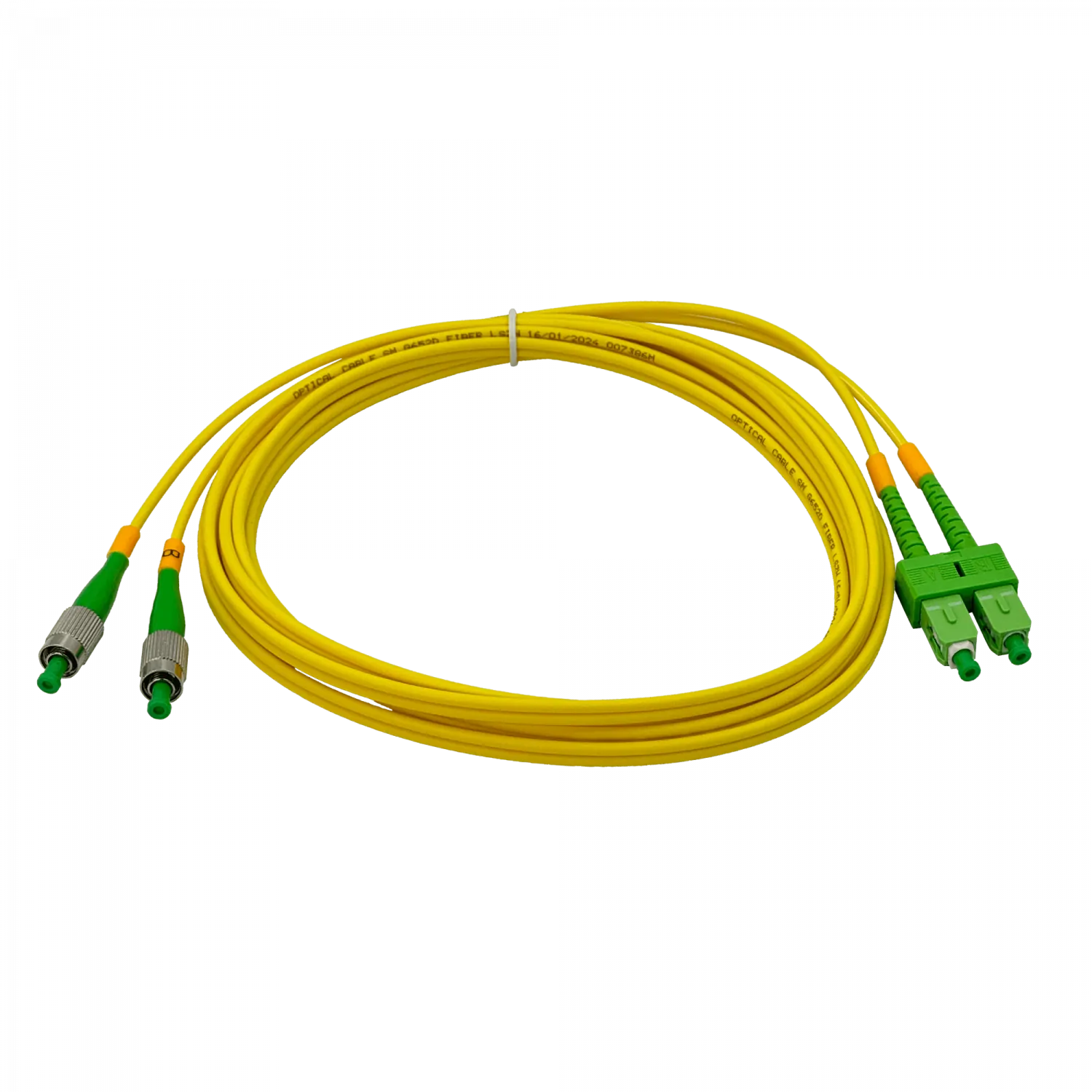 Cable fibra optica 3m SC/APC-FC/APC Monomodo SM Duplex Jumper 9/125um 3mm JFSAH3 3