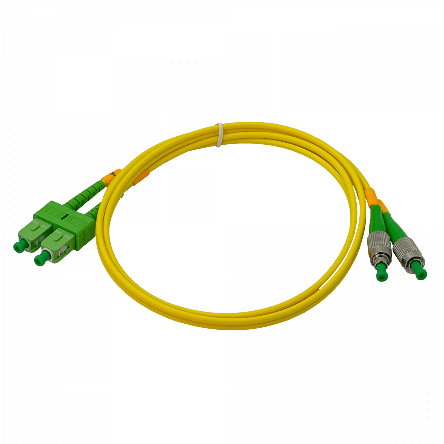 Cable fibra optica 1m SC/APC-FC/APC Monomodo SM Duplex Jumper 9/125um 3mm JFSAH1 2